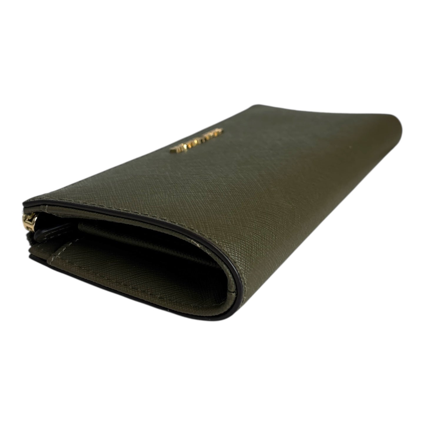 Jet Set Travel Large Saffiano Leather Quarter-Zip Wallet
