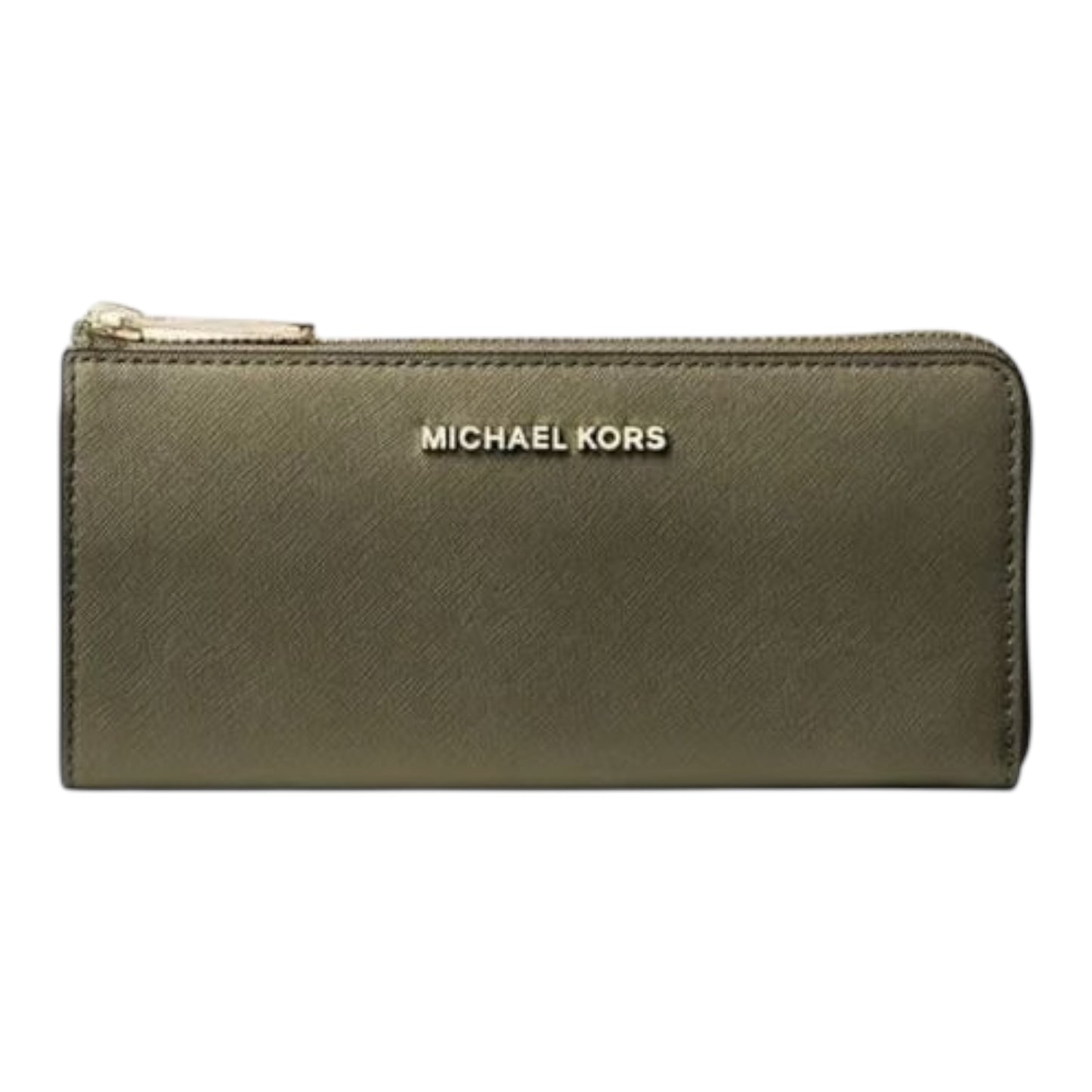 Jet Set Travel Large Saffiano Leather Quarter-Zip Wallet