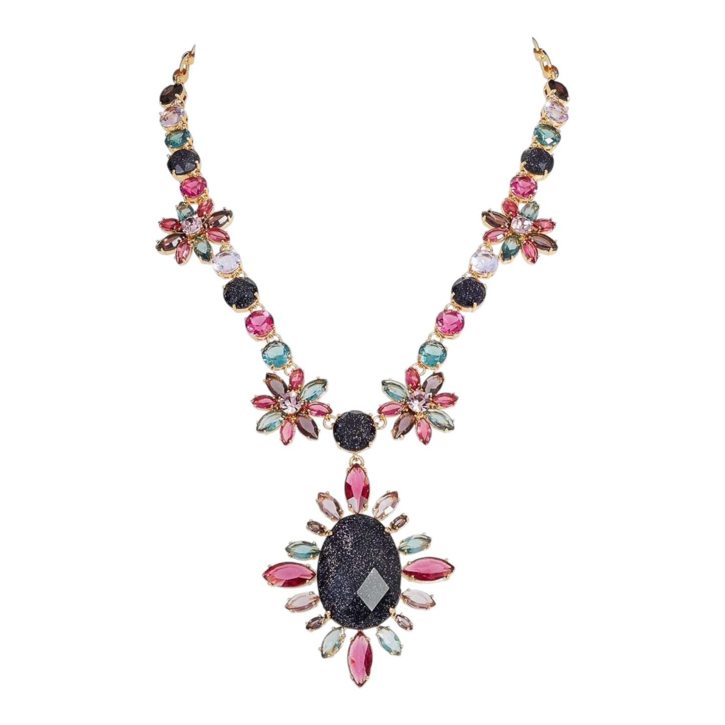 Night Sky Statement Necklace & Earrings Set