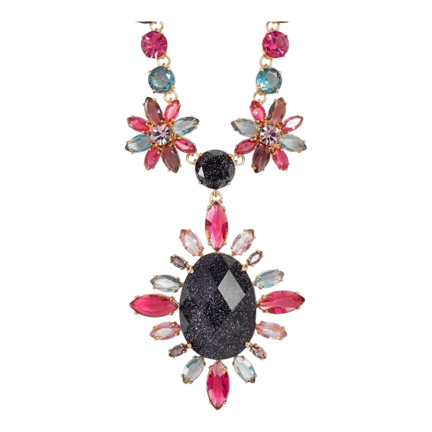 Night Sky Statement Necklace & Earrings Set