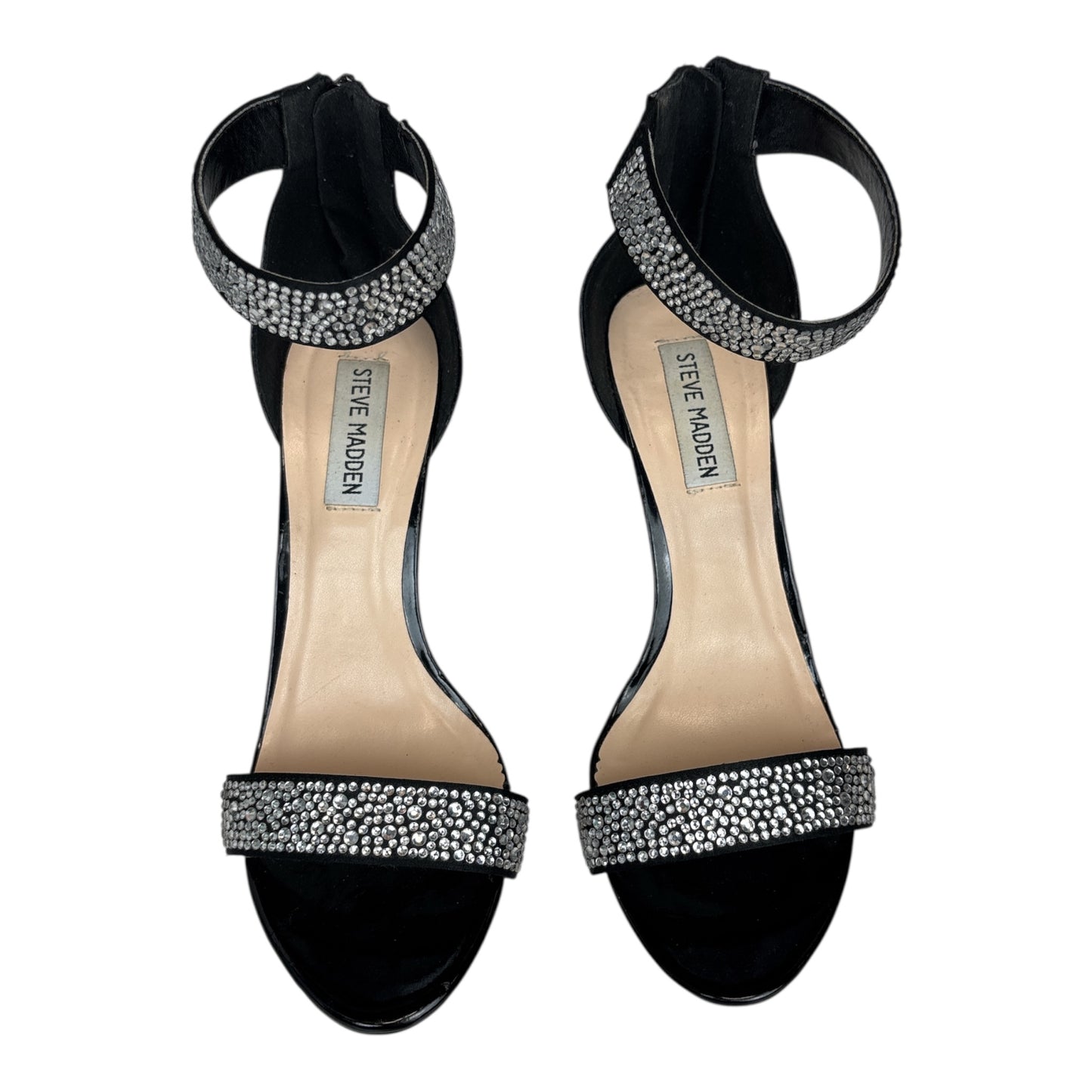 Rhinestone Ankle Strap Heels size 7