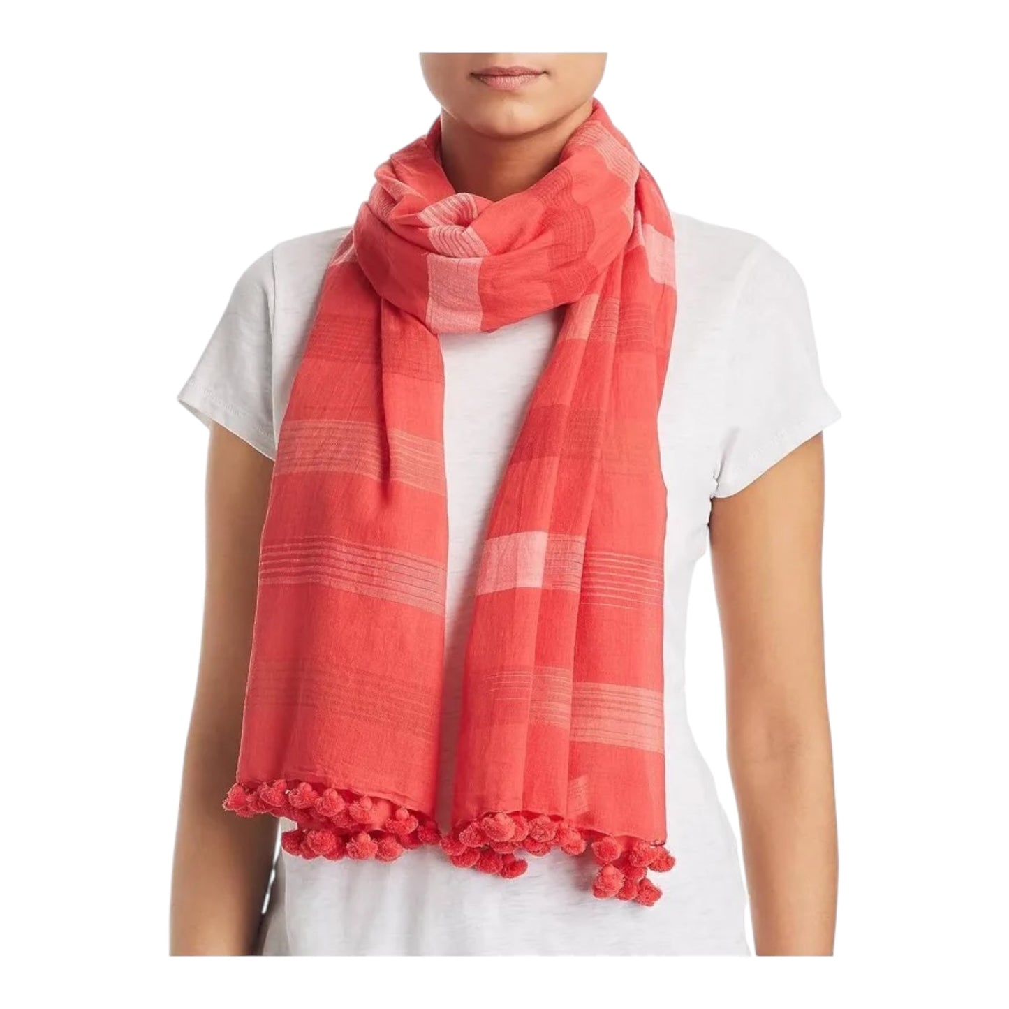 Strawberry Hand Loomed Organic Cotton Scarf
