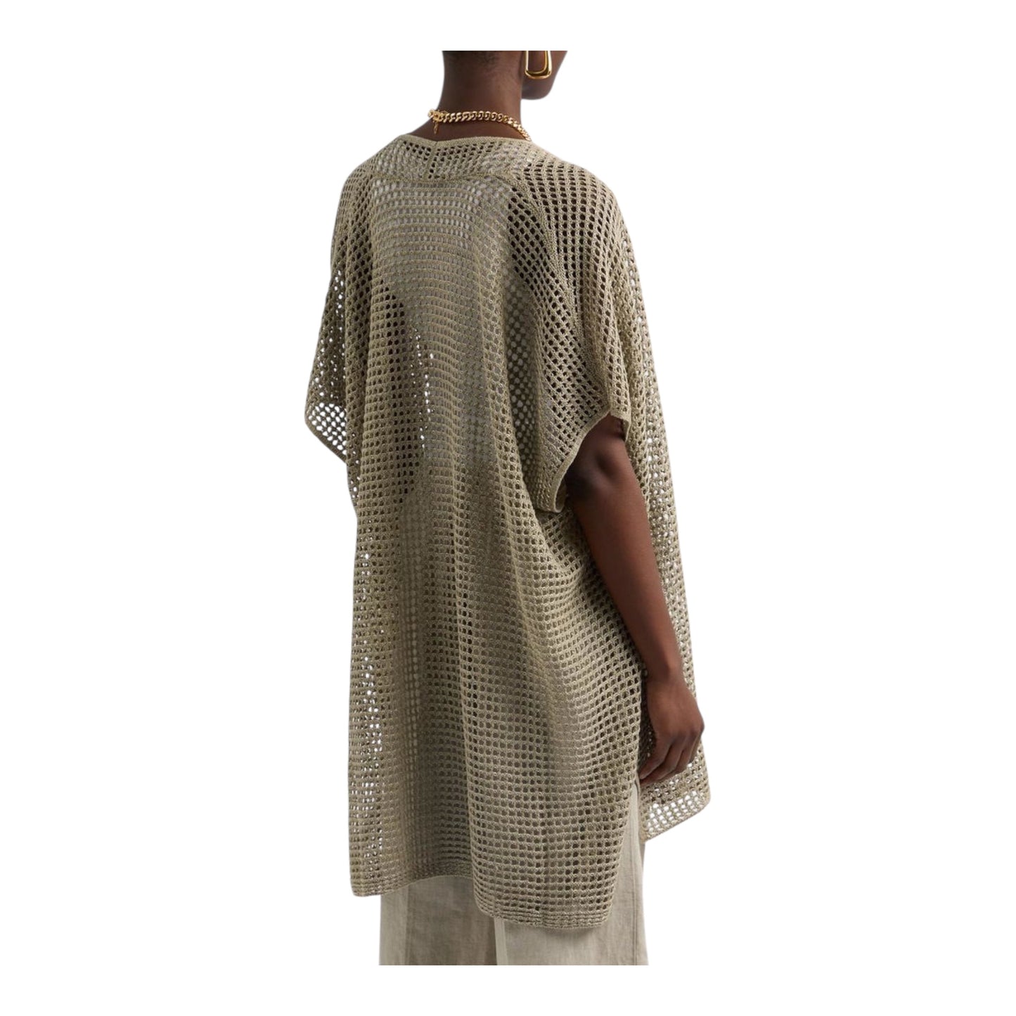 Open Knit Linen Cardigan
