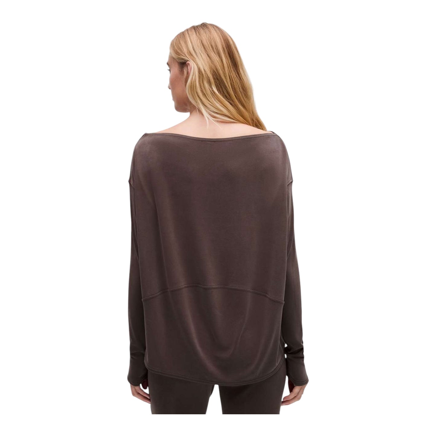Drapey Softstreme Off-The-Shoulder Long-Sleeve Shirt size Small