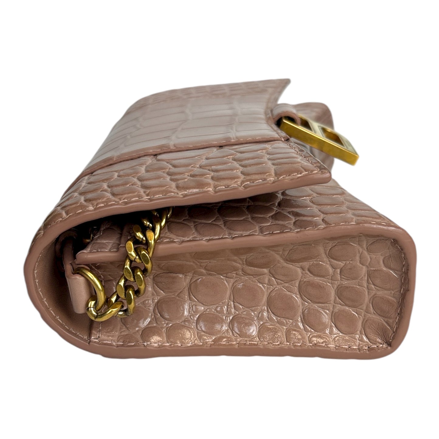 Hourglass Croco Wallet on a Chain
