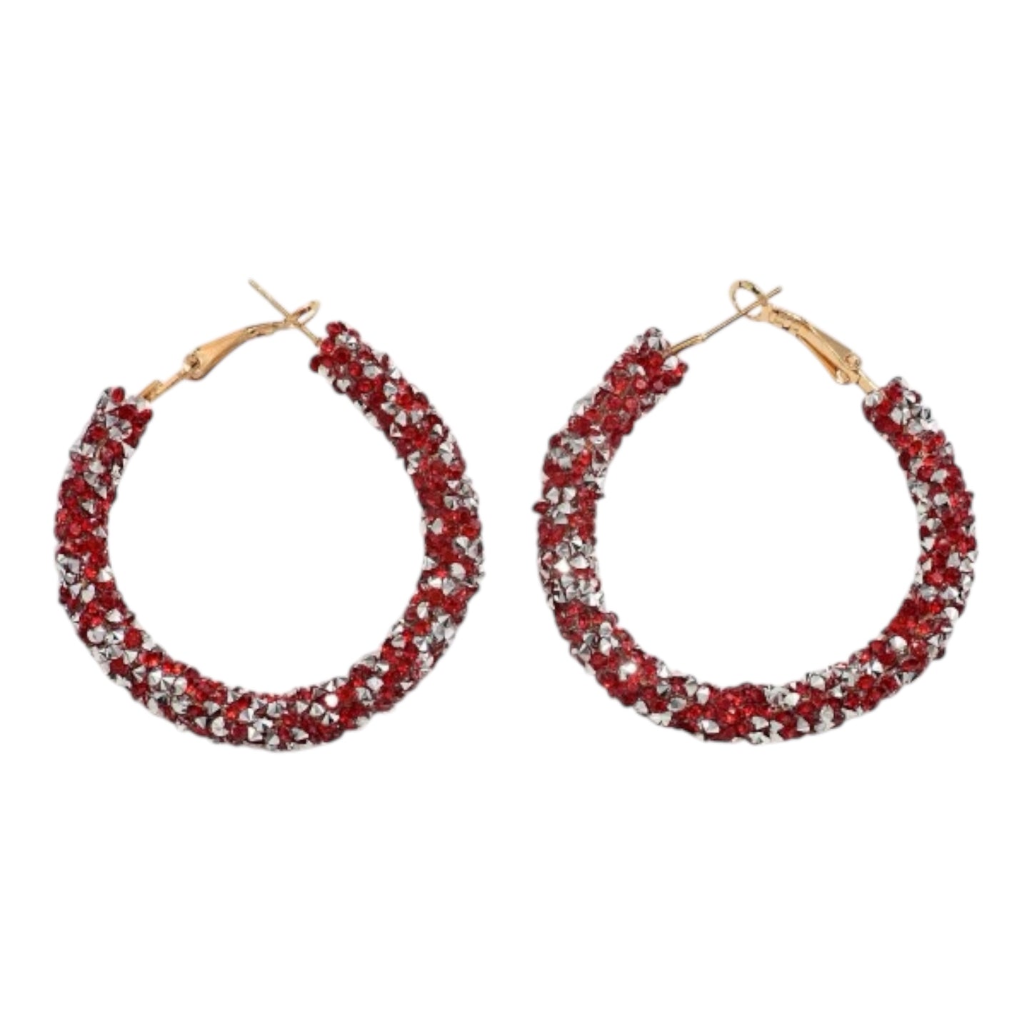 Rhinestone Crusted Hoops