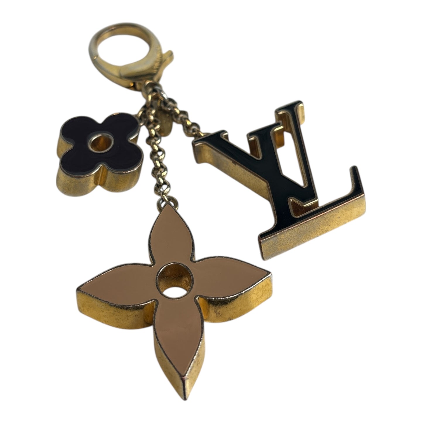 Fleur De Monogram Key Chain And Bag Charm