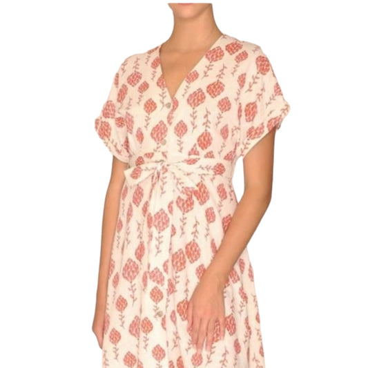 Linen Floral Dress Size XS