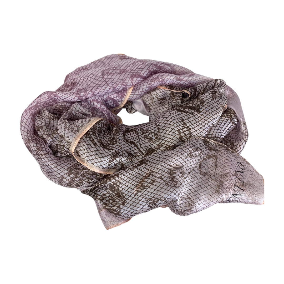Rose Print Silk Scarf