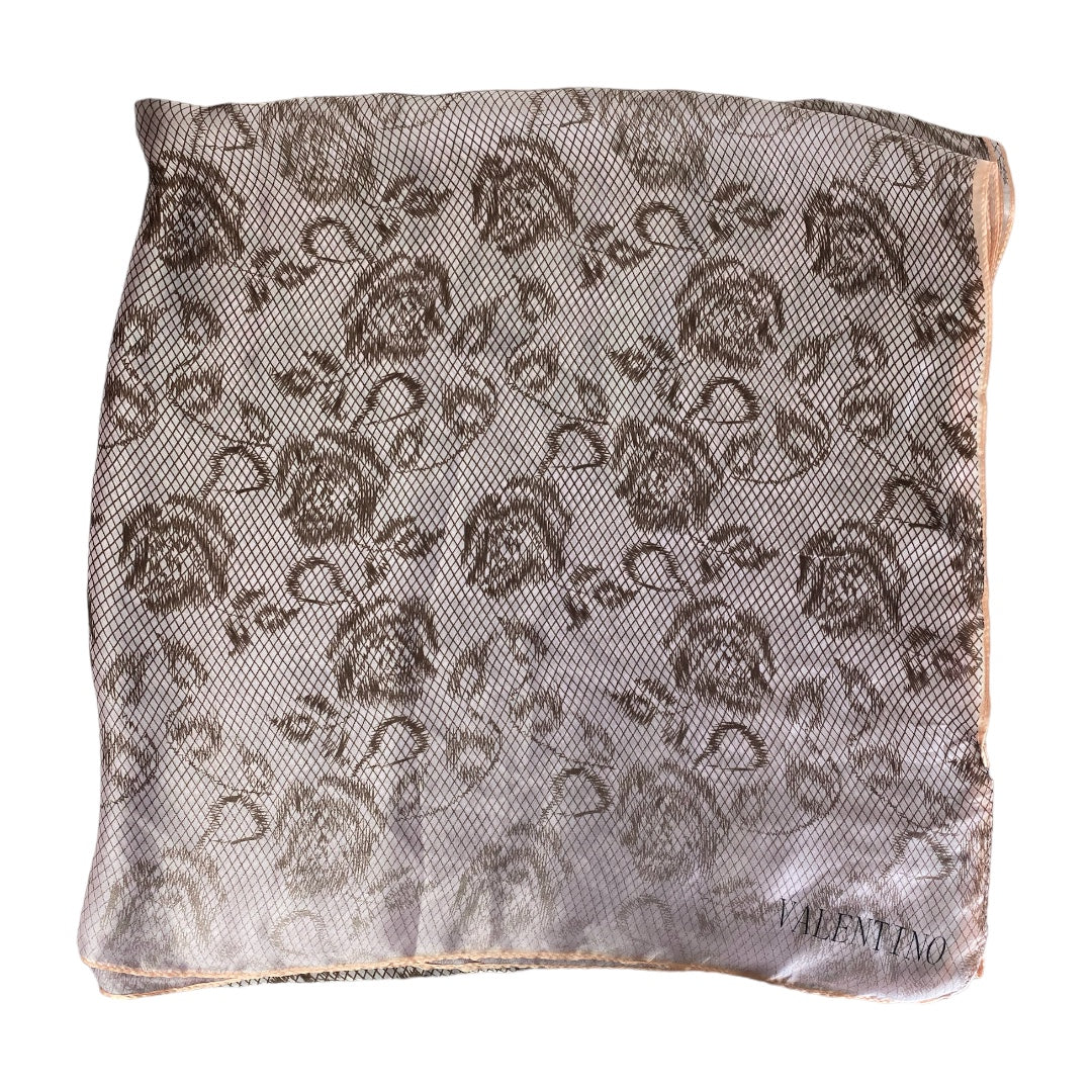 Rose Print Silk Scarf