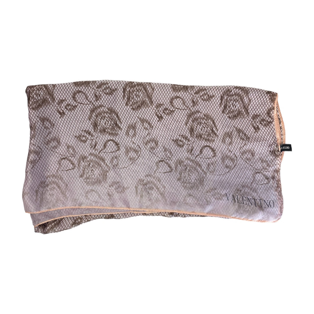 Rose Print Silk Scarf