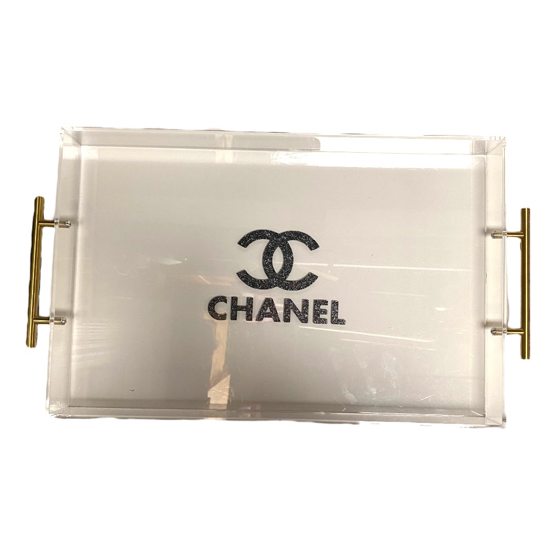 Logo Acrylic Tray With Handles