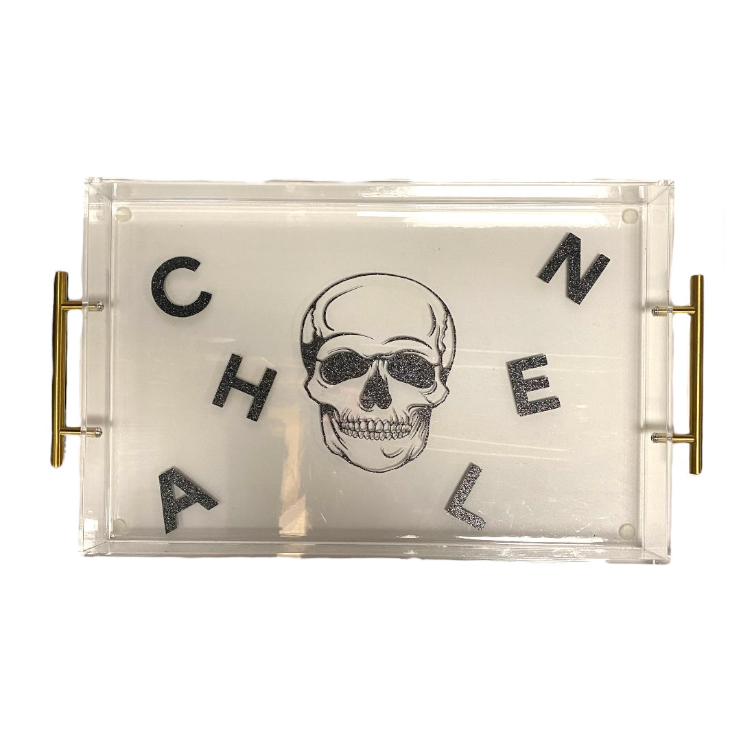 Logo Large Acrylic Tray With Resin