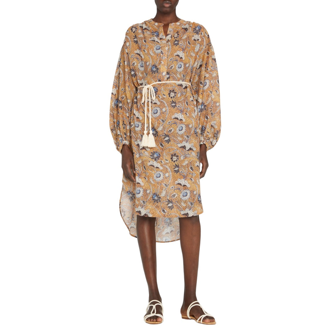 Agadir Floral Cover Up Midi Dress Small