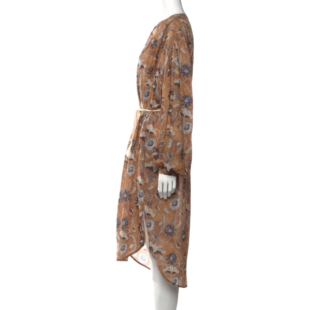 Agadir Floral Cover Up Midi Dress Small