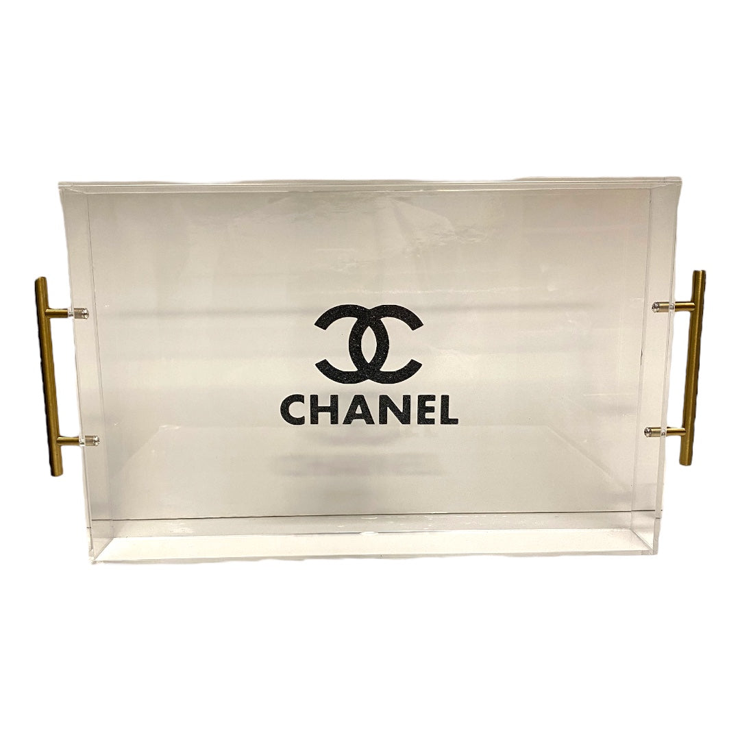 Logo Acrylic Tray With Handles