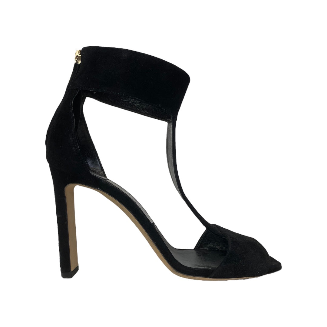 Suede T Strap Heels Size 37.5