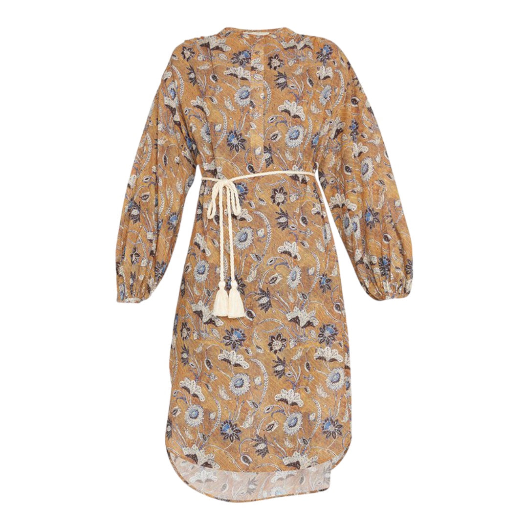 Agadir Floral Cover Up Midi Dress Small