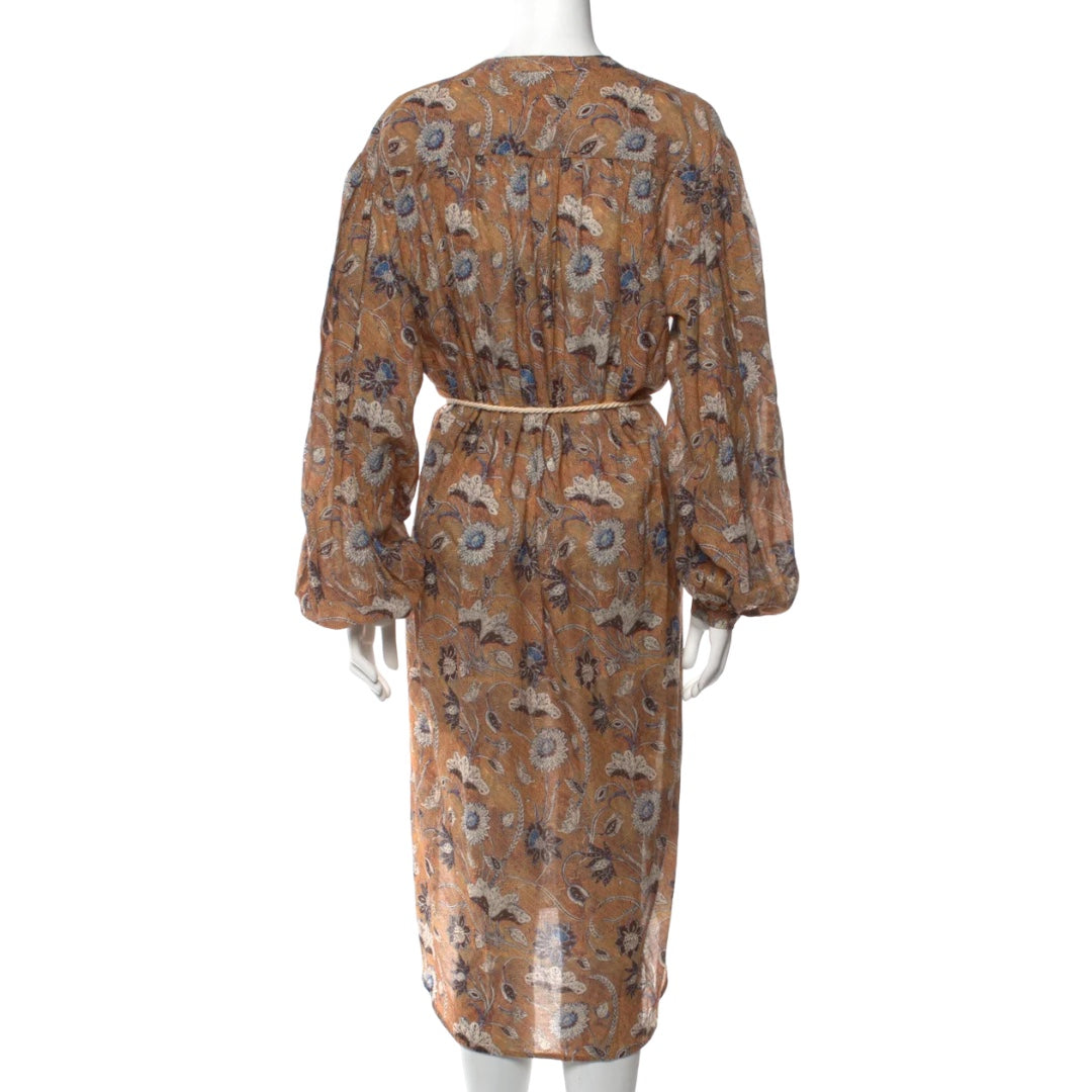 Agadir Floral Cover Up Midi Dress Small