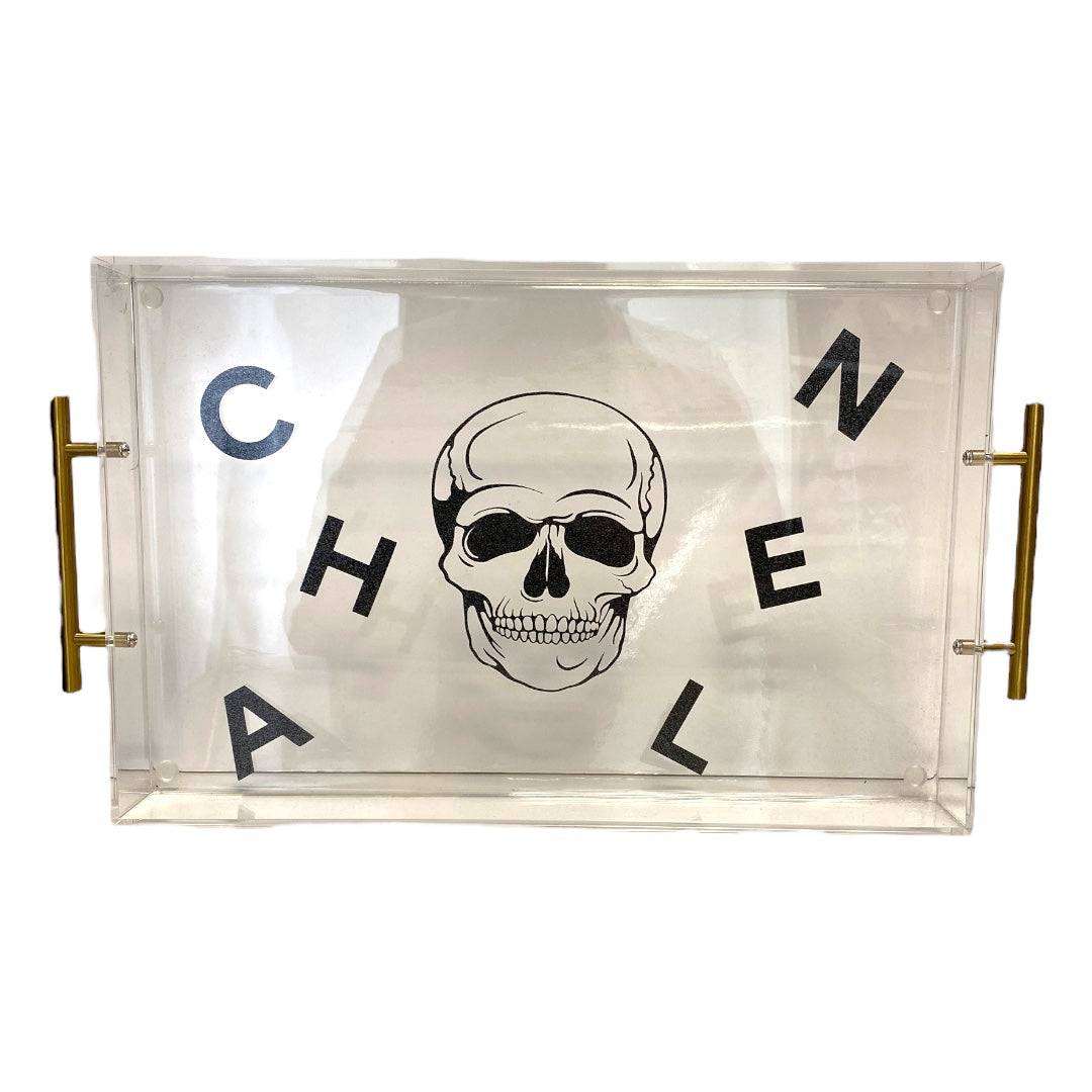 Logo Large Acrylic Tray With Resin