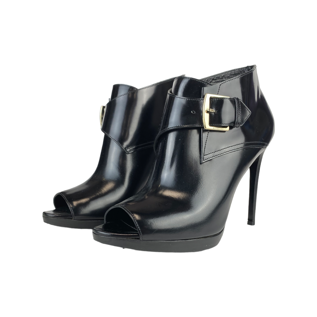Holtsmere Buckle Peep Toe Ankle Boots Size 40.5