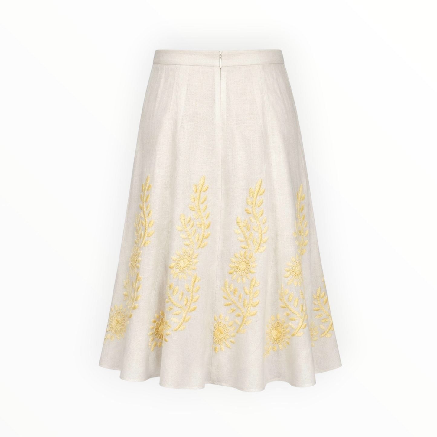 Embroidered Linen Skirt size 10