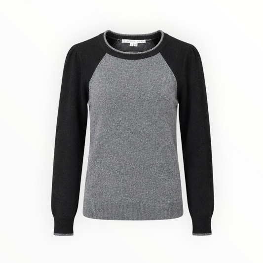 Contrast Sleeve Knit Sweater size S
