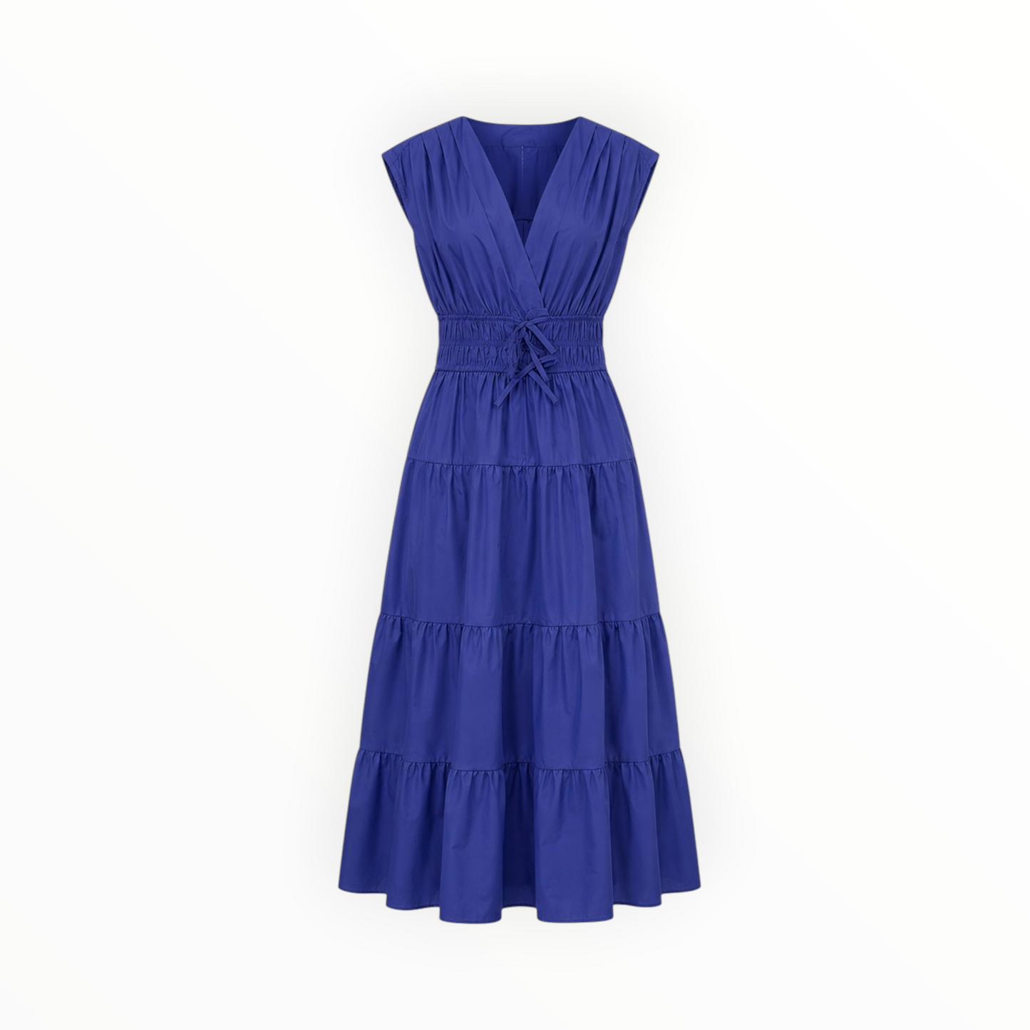 Smocked Waist Tiered Dress size S