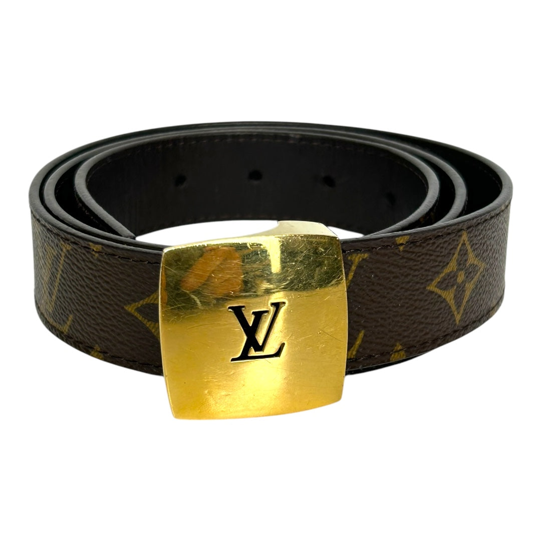 Monogram reversible belt