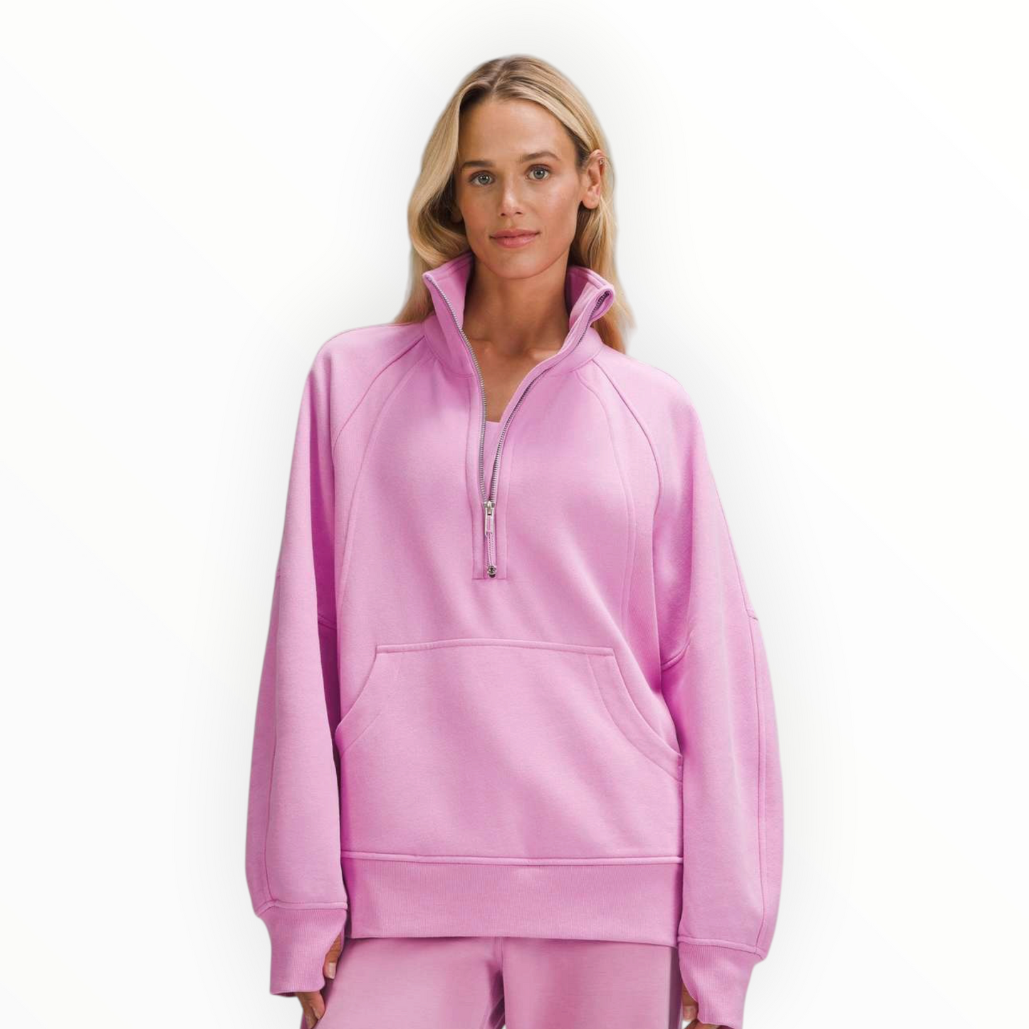 Scuba Oversized Funnel-Neck Half Zip size S