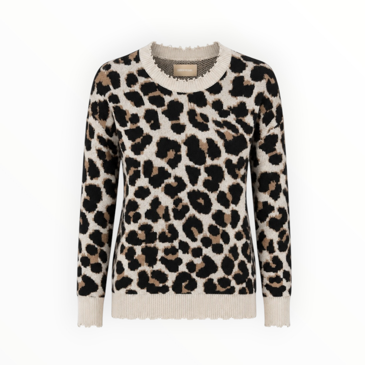Leopard Print Knit Sweater size S