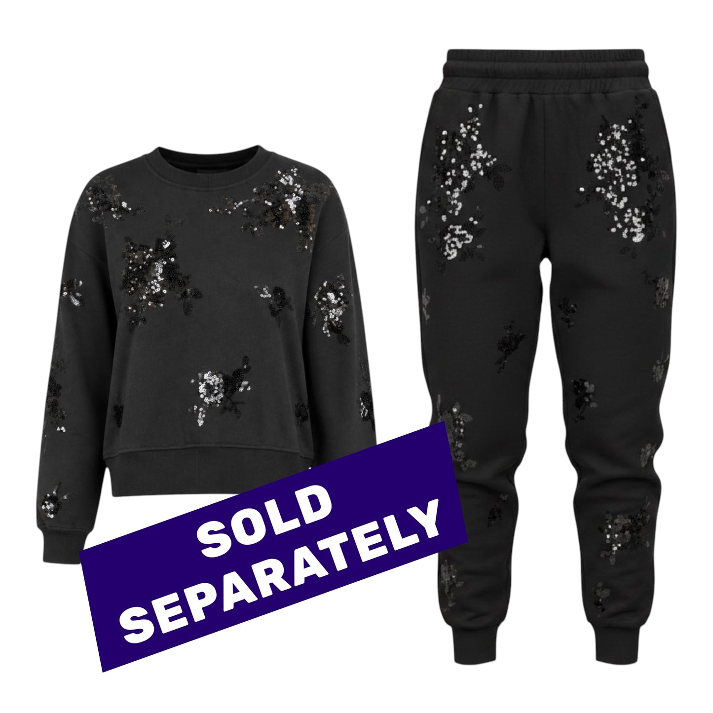 Floral Sequin Sweatpants size Small