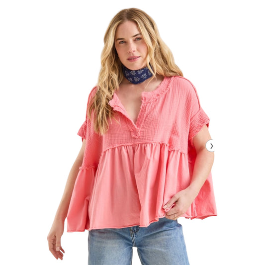 Pink Babydoll Top Size S