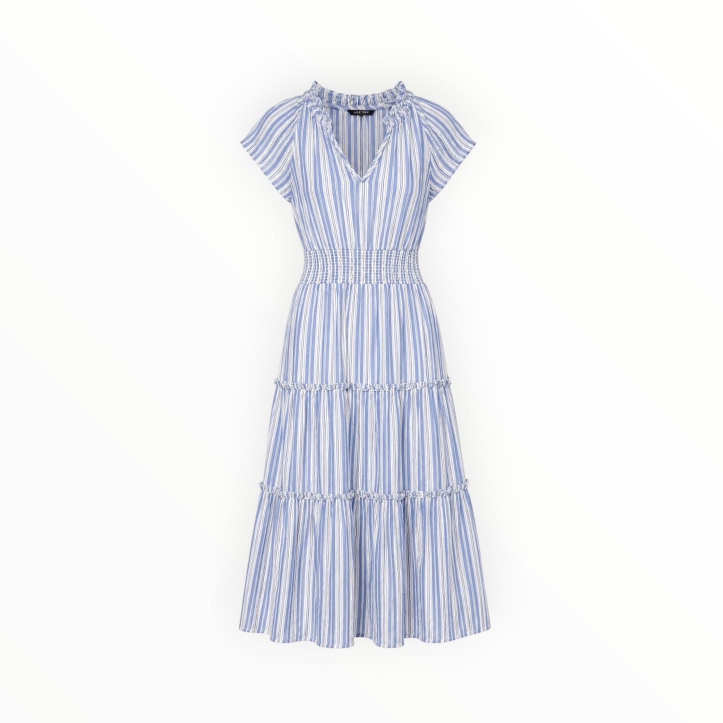 Stripe Tiered Midi Dress size L