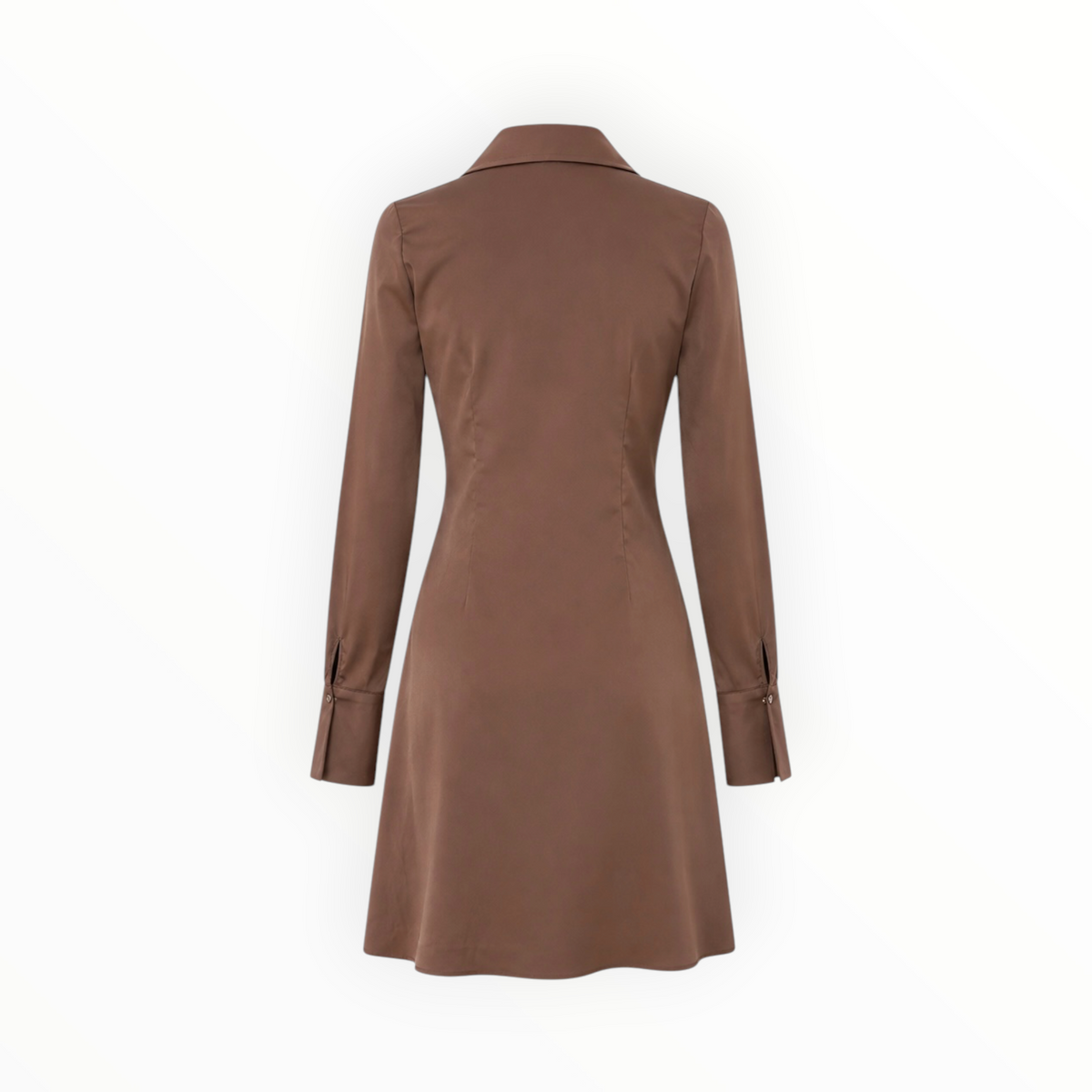 Ruched Button-Front Shirt Dress size M