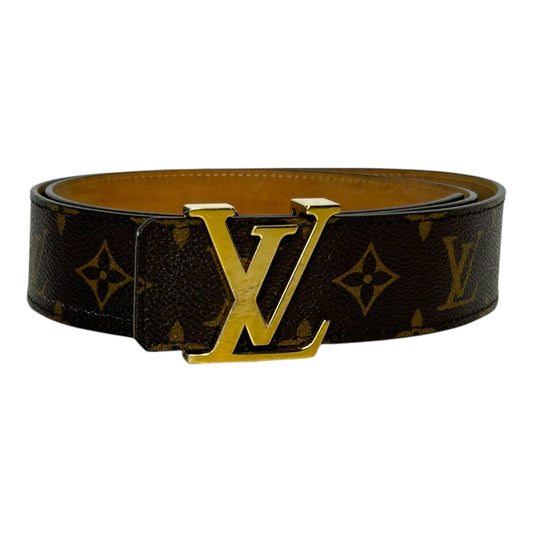 Monogram belt with logo buckle size 90