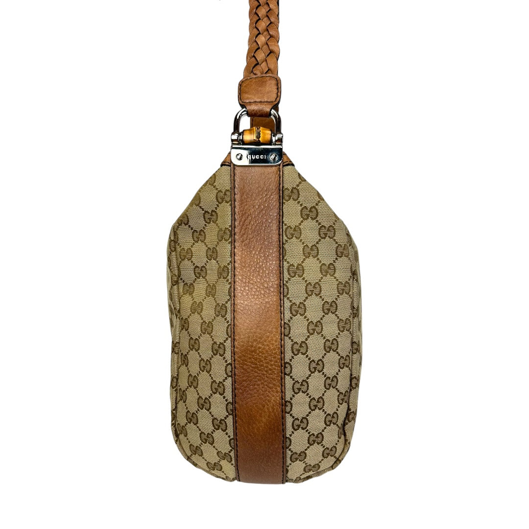 GG Canvas Bamboo Bar Hobo