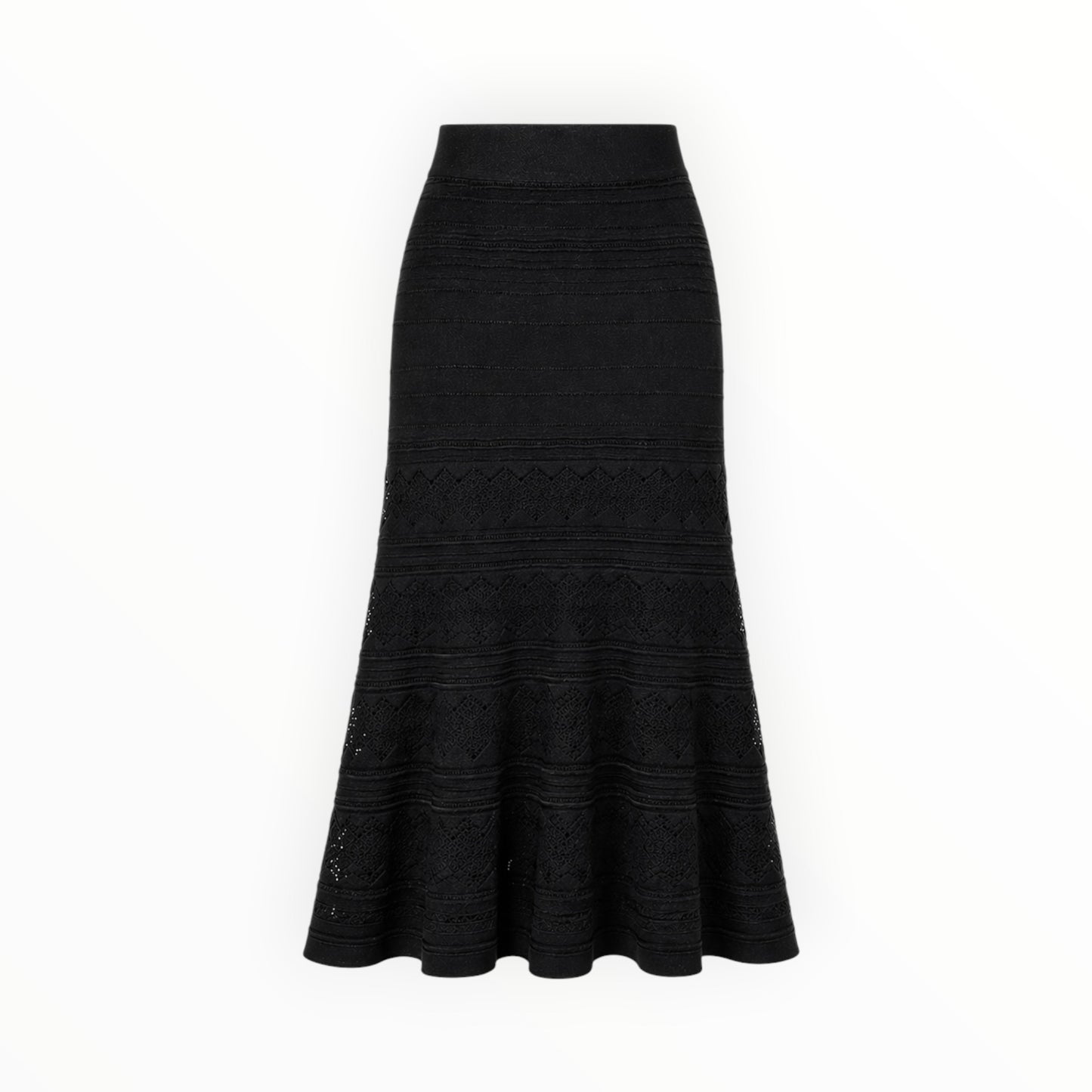 Textured Knit Mermaid Midi Skirt size S