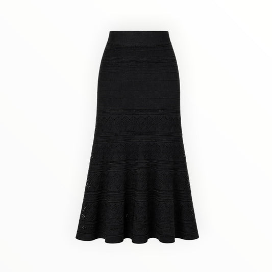 Textured Knit Mermaid Midi Skirt size S