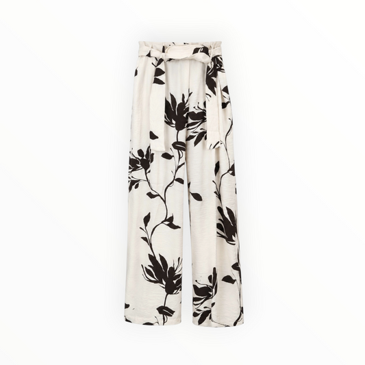 Floral Wide Leg Tie Waist Pants size M NEW WITH TAGS