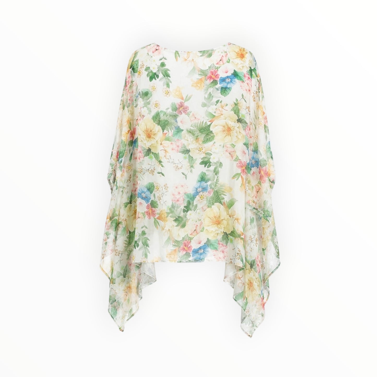 Floral Chiffon Poncho Top size 2X