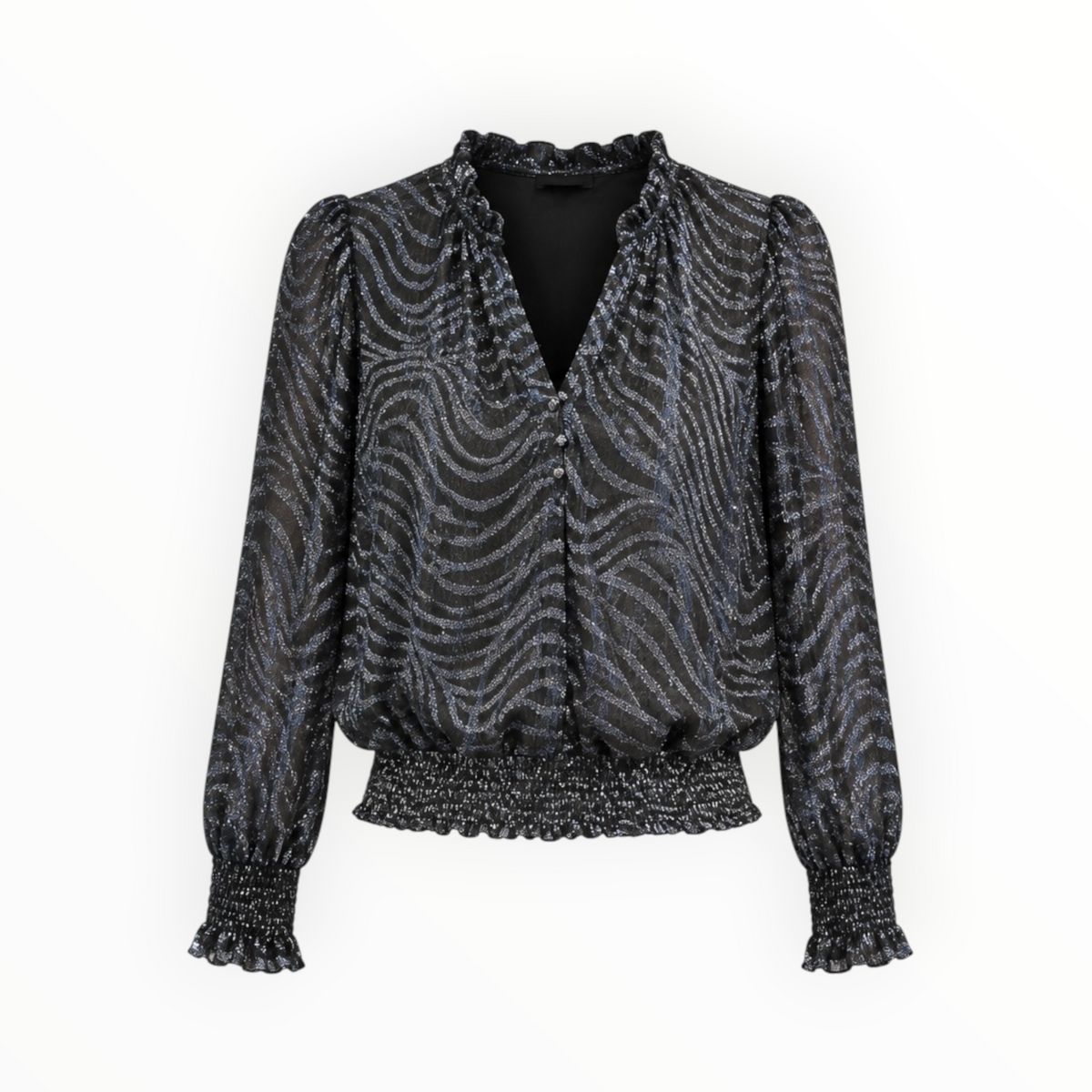 Metallic Swirl Blouse size L