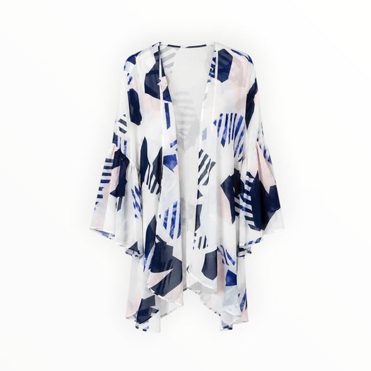 Geometric Chiffon Kimono size M/L NEW WITH TAGS