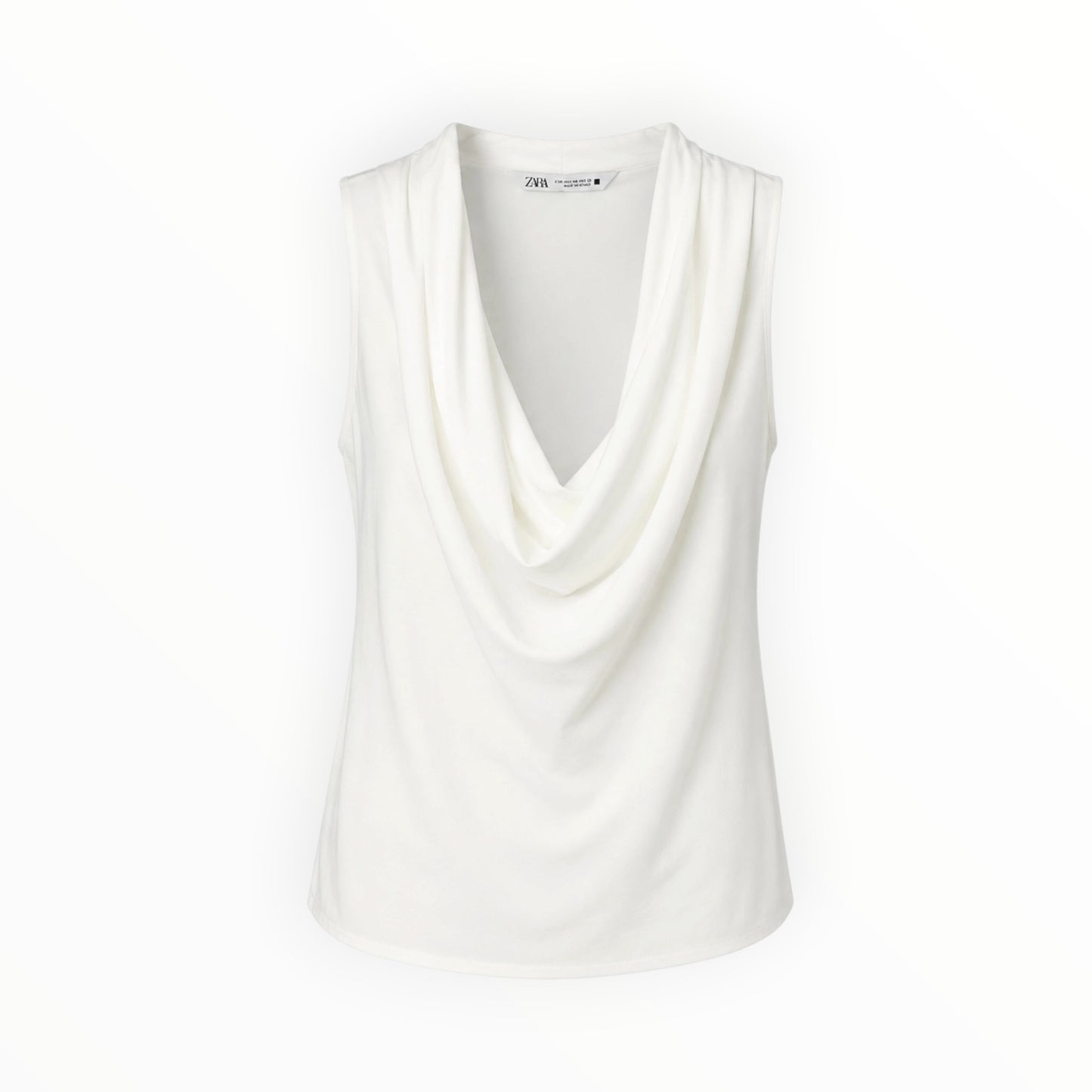 Cowl-Neck Sleeveless Top size M