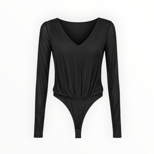 Sheer Long-Sleeve Bodysuit size M NEW WITH TAGS