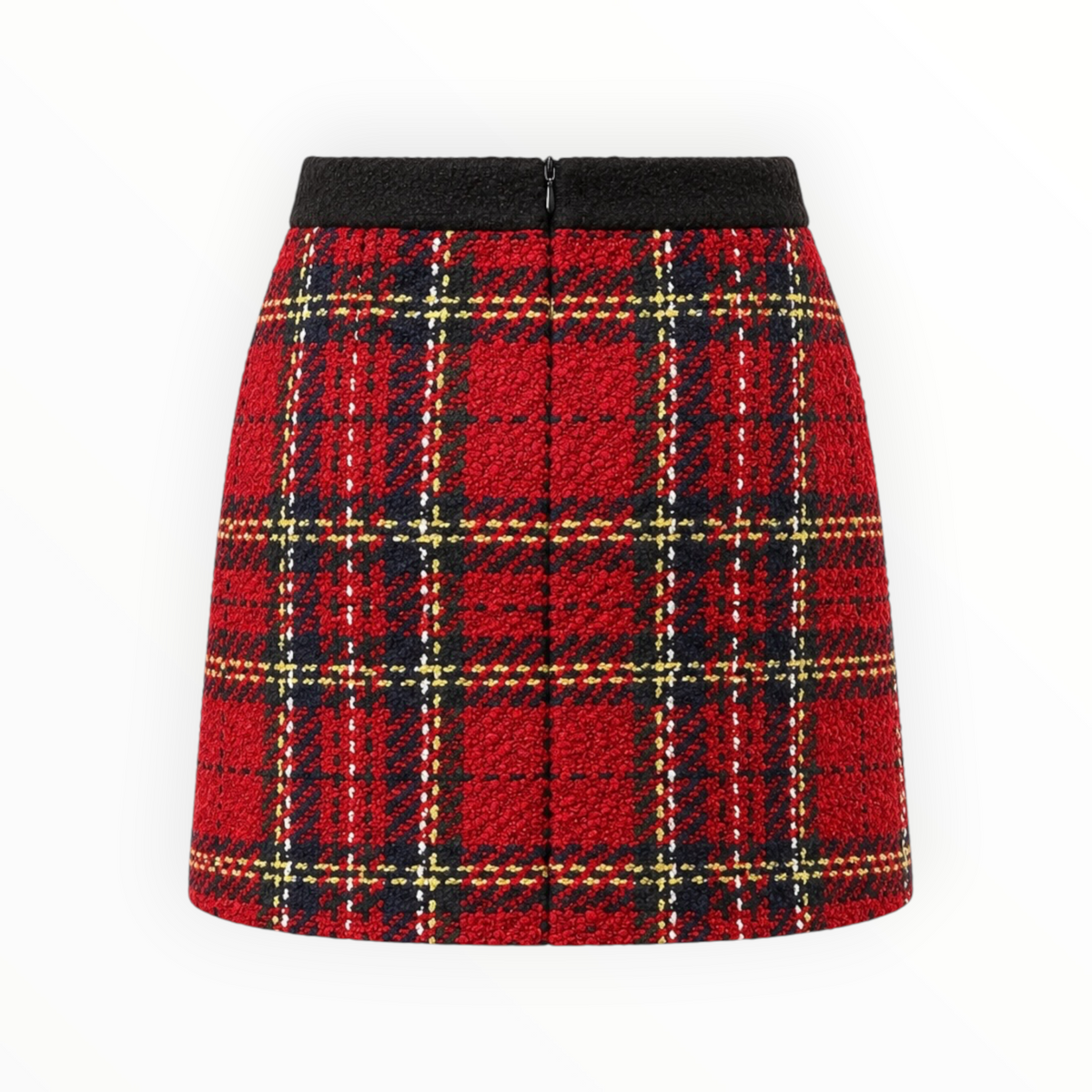 Plaid Tweed Mini Skirt size S