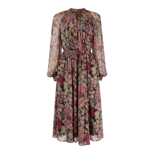 Floral Tie Neck Dress size 8