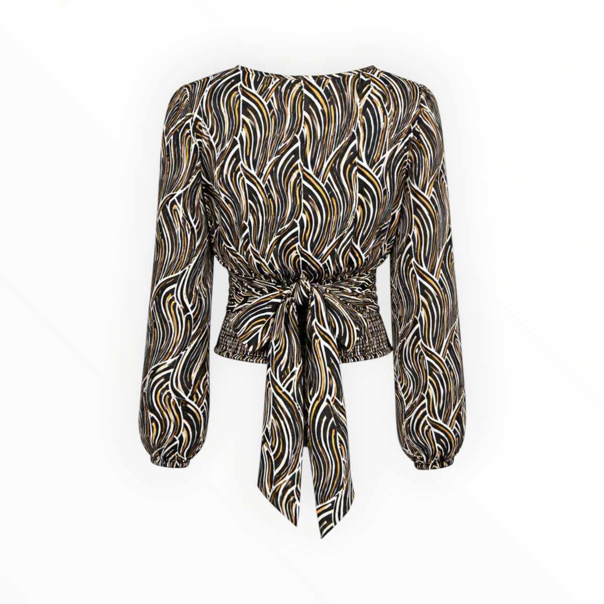 Abstract Print Tie Back Blouse size 10