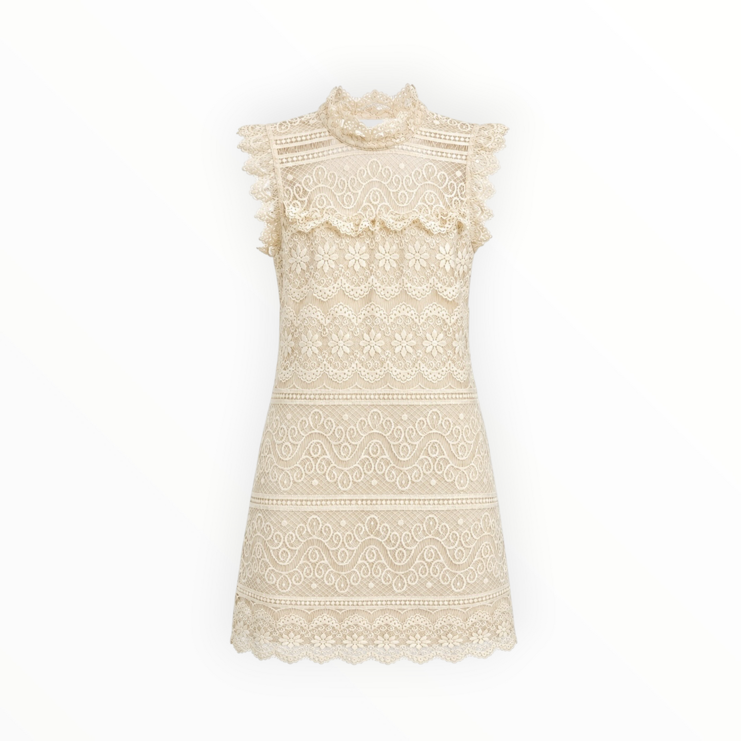 Lace High Neck Shift Dress size 2