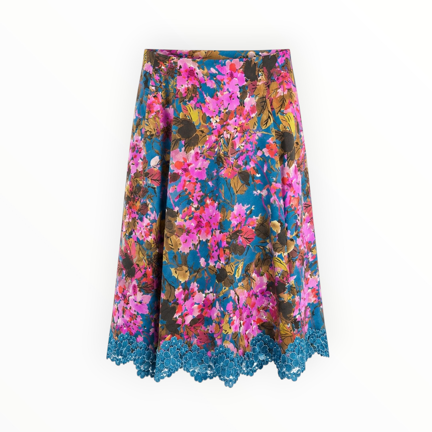 Floral Lace Hem Tank & Skirt Set size L